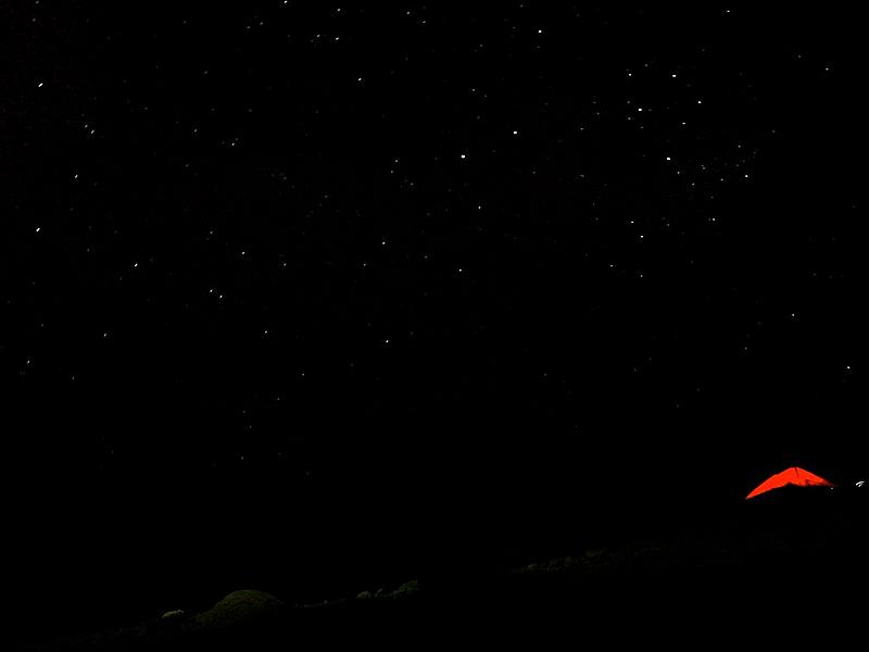 Kilimanaro Night 2 | You can definitely make out the Southern Cross above the tent.