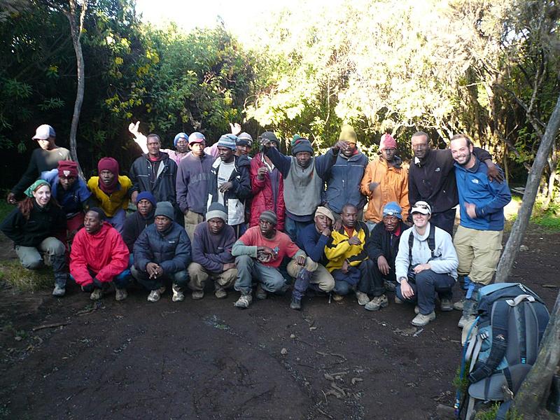 Us and our Crew | The guides and porters that got us to the summit of Kili.